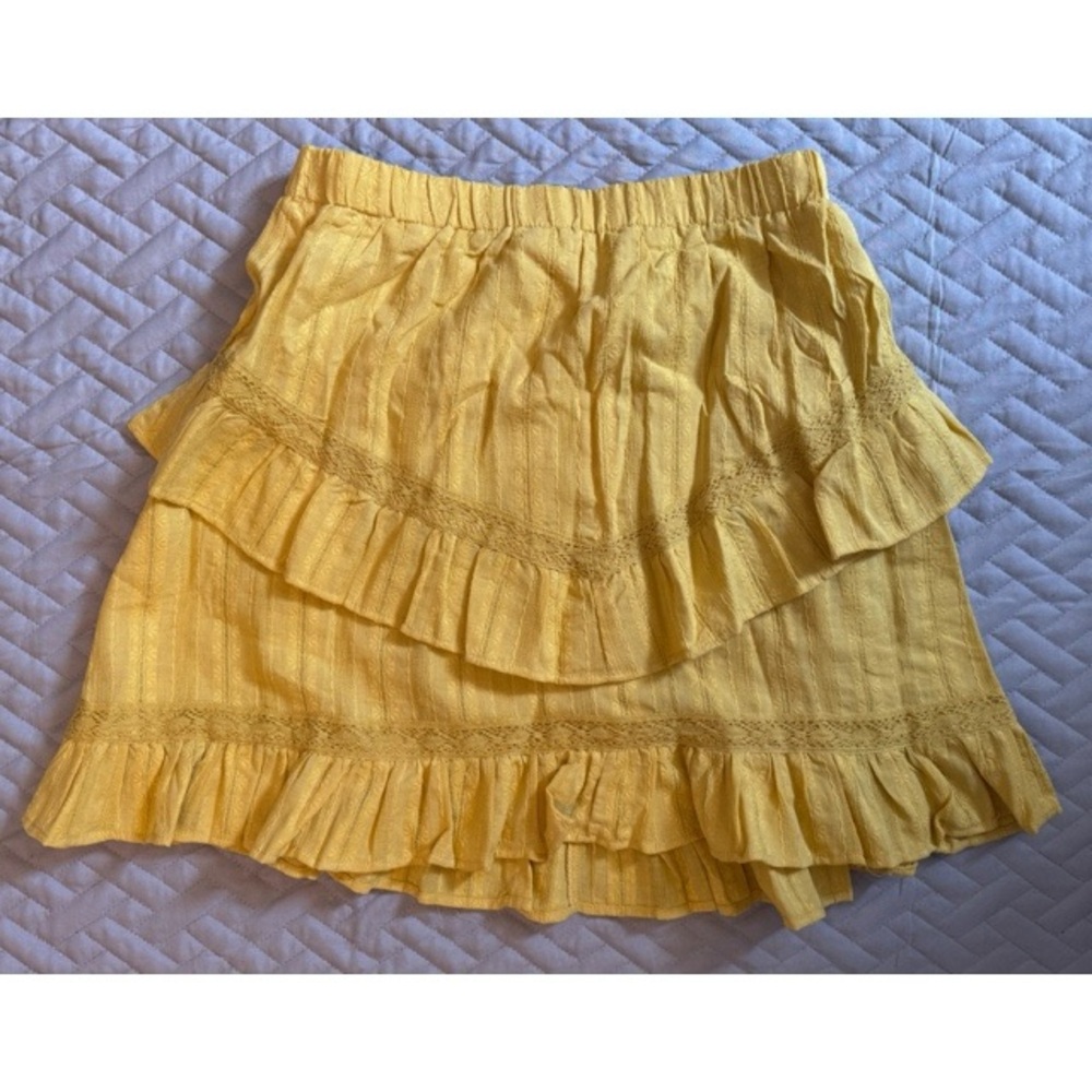 Yellow Ruffled Women's Skirt